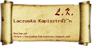 Laczuska Kapisztrán névjegykártya